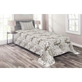 thumbnail image 1 of Ambesonne Golf Quilted Coverlet 2 Pcs, Basket with Balls Shoes Cart, Twin Size, Cocoa White, 1 of 4