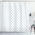 thumbnail image 1 of Ambesonne Golf Shower Curtain, Clubs Sticks Graphic Pattern, 69"Wx70"L, Sky Blue and White, 1 of 5