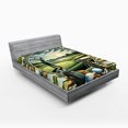 thumbnail image 1 of Ambesonne Golf Themed Fitted Sheet, Classicism Painting, California King, Fern Green Blue and Mustard, 1 of 3
