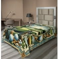 thumbnail image 1 of Ambesonne Golf Themed Flat Sheet, Classicism Painting, Twin Size, Fern Green Blue and Mustard, 1 of 1