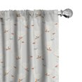 thumbnail image 1 of Ambesonne Goose Window Curtains, Continuing Funny Characters, Each 28" W x 84" L, Burnt Orange and Coconut, 1 of 4