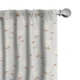 thumbnail image 1 of Ambesonne Goose Window Curtains, Continuing Funny Characters, Each 28" W x 95" L, Burnt Orange and Coconut, 1 of 4
