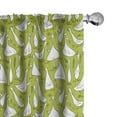 thumbnail image 1 of Ambesonne Goose 4-Panel Curtains, Funny Creatures Acting Funny, 56"x95", Apple Green Orange, 1 of 4