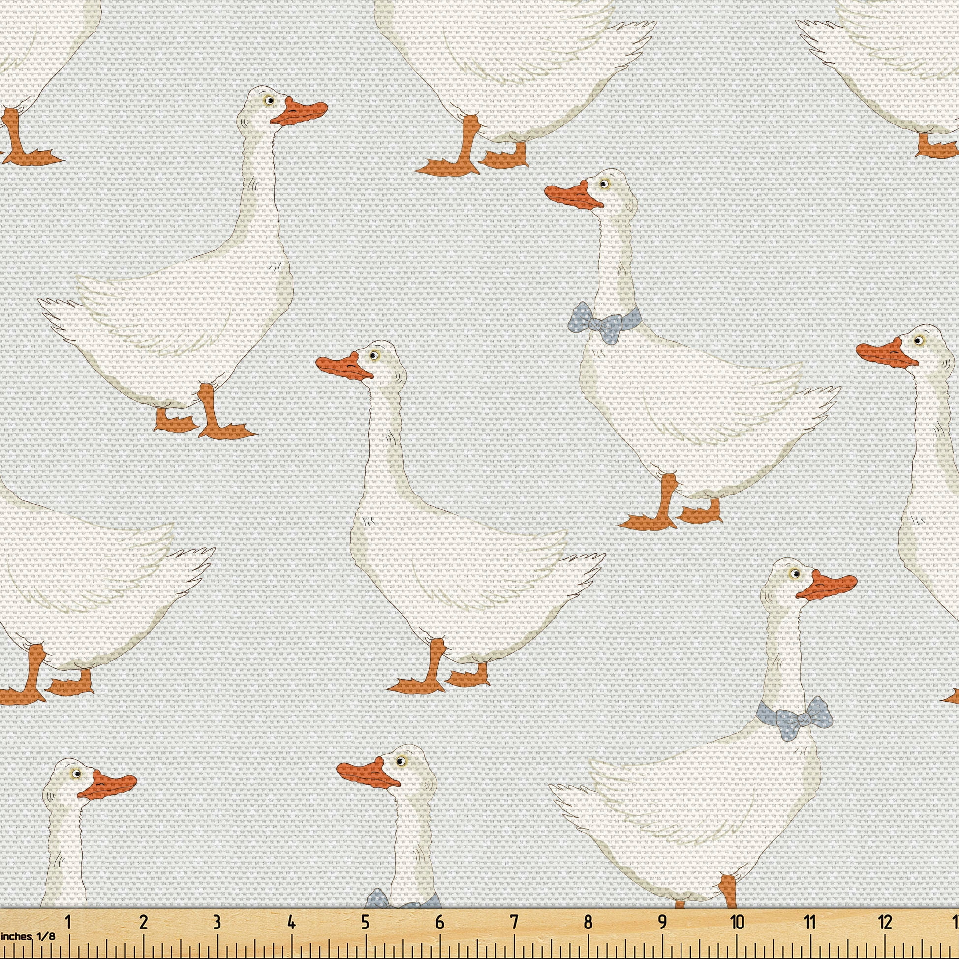 Photo inspiration: Visual Reference: Ambesonne Goose Fabric By The Yard Upholstery Continuing Funny