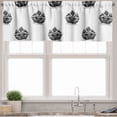 thumbnail image 1 of Ambesonne Gorilla Valance Pack of 2, Repetitive Sketchy, 42"X12", Charcoal Grey and White, 1 of 1