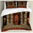 thumbnail image 1 of Ambesonne Gothic Duvet Cover Sets, King Vintage, 2-King, Burgundy Grey, 1 of 7