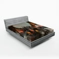 thumbnail image 1 of Ambesonne Gothic Fitted Sheet, Dragon Monster, California King, Brown Grey, 1 of 3