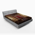 thumbnail image 1 of Ambesonne Gothic Fitted Sheet, Medieval Palace, Full Size, Brown Ruby, 1 of 3