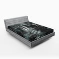 thumbnail image 1 of Ambesonne Gothic Fitted Sheet, Moon View in Scary Dark, Full Size, Blue Grey, 1 of 3