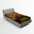 thumbnail image 1 of Ambesonne Gothic Fitted Sheet, Secret Passage Medieval, Twin XL Size, Brown and Red, 1 of 3