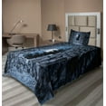 thumbnail image 1 of Ambesonne Gothic Fitted & Top Sheet Set with Sham, Full Moon Dark Cave, Blue Grey, 1 of 4