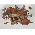 thumbnail image 1 of Ambesonne Gothic Jigsaw Puzzle Durable Cardboard, Skull Flowers Bees, 1000 pcs, Multicolor, 1 of 5