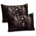 thumbnail image 1 of Ambesonne Gothic Pillow Sham 2 Pack, Medieval Evil Woman Myth, 36"x20", Black Red Grey, 1 of 3