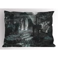 thumbnail image 1 of Ambesonne Gothic Pillow Sham, Moon View in Scary Dark, 26" X 20", Blue Grey, 1 of 2