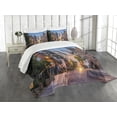 thumbnail image 1 of Ambesonne Gothic Quilted Bedspread Set 3 Pcs, York Minster View, King Size, Multicolor, 1 of 5
