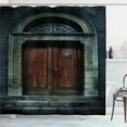 thumbnail image 1 of Ambesonne Gothic Shower Curtain, Antique Wooden Door, 69"Wx75"L, Grey Brown, 1 of 5