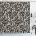thumbnail image 1 of Ambesonne Gothic Shower Curtain, Nature Inspired Feminine, 69"Wx84"L, Tan Black, 1 of 3