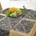 thumbnail image 1 of Ambesonne Gothic Table Runner & Placemats, Nature Inspired Feminine, Placemat 4 pcs + Runner 14"x90", Tan Black, 1 of 2