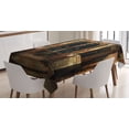 thumbnail image 1 of Ambesonne Gothic Tablecloth Rectangular Table Cover, Hall Pillars, 60"x84", Ivory Brown Black, 1 of 4
