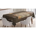 thumbnail image 1 of Ambesonne Gothic Tablecloth Rectangular Table Cover, Medieval Library Cat, 60"x84", Taupe, 1 of 3