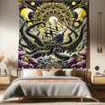thumbnail image 1 of Ambesonne Gothic Tapestry Queen Size, Kraken Monster Mythical Art, 88"x88", Mustard Pink and Dark Grey, 1 of 3