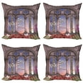 thumbnail image 1 of Ambesonne Gothic Throw Pillow Cover 4 Pack, Secret Garden, 24", Lilac Grey Blue, 1 of 5