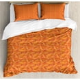 thumbnail image 1 of Ambesonne Graffiti Duvet Cover Set, Tangerine Toned Freestyle, 2-Calking, Burnt Sienna and Mustard, 1 of 7