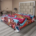 thumbnail image 1 of Ambesonne Graffiti Flat Sheet, Hip Hop Street Art, Queen Size, Multicolor, 1 of 1