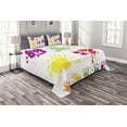 thumbnail image 1 of Ambesonne Graffiti Quilted Bedspread Set 3 Pcs, Teenagers Spray Color, King Size, Multicolor, 1 of 3
