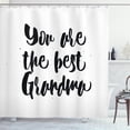 thumbnail image 1 of Ambesonne Grandma Shower Curtain, Black and White Words, 69"Wx84"L, Black White, 1 of 5
