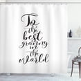 thumbnail image 1 of Ambesonne Grandma Shower Curtain, Hand Lettering Words, 69"Wx70"L, Black White, 1 of 3