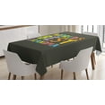 thumbnail image 1 of Ambesonne Grandma Tablecloth Rectangular Table Cover, Colorful Letters Stars, 52"x70", Multicolor, 1 of 3