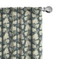 thumbnail image 1 of Ambesonne Grape Window Curtains, Floral Farming Pattern, Each 28" W x 84" L, Green Beige, 1 of 3