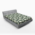 thumbnail image 1 of Ambesonne Grape Fitted Sheet, Floral Farming Pattern, Queen Size, Green Beige, 1 of 2