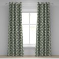 thumbnail image 1 of Ambesonne Grape Grommet Curtain, Floral Farming Pattern, 50" x 84", Green Beige, 1 of 6