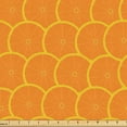 thumbnail image 1 of Ambesonne Grapefruit Fabric by the Yard Upholstery, Round Slice Citrus Fruit, 3 Yards, Orange and Earth Yellow, 1 of 1