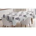 thumbnail image 1 of Ambesonne Grapes Tablecloth Rectangular Table Cover, Sketchy Summer Fruits, 52"x70", Grey White, 1 of 3