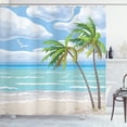 thumbnail image 1 of Ambesonne Graphic Beach Shower Curtain, Summer Coast Wind, 69"Wx70"L, Multicolor, 1 of 5