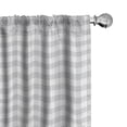 thumbnail image 1 of Ambesonne Gray Curtains, Buffalo Plaid on Plain Back, Pair of 28"x95", Pale Purpleblue White, 1 of 4