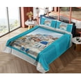 thumbnail image 1 of Ambesonne Greece Fitted & Top Sheet Set with Shams, Window Old Shutters, Multicolor, 1 of 5