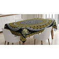thumbnail image 1 of Ambesonne Greek Tablecloth Rectangular Table Cover, Classical Intricate Lines, 60"x84", Pale Yellow White and Black, 1 of 4