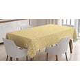 thumbnail image 1 of Ambesonne Greek Tablecloth Rectangular Table Cover, Yellow and White Maze Theme, 52"x70", Yellow and White, 1 of 4