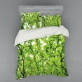 thumbnail image 1 of Ambesonne Green Bedding Set 4 Pcs, Summer Fresh Leaves, Queen, Green, 1 of 3