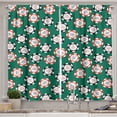 thumbnail image 1 of Ambesonne Green Black Kitchen Curtains, Chips Pirate, 55"x45", Jade Green Red, 1 of 1