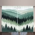 thumbnail image 1 of Ambesonne Green Curtains 2 Panel Set, Boho Nature Woodland Valley, 108" x 108", Grey Teal Cadet Blue, 1 of 2