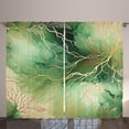 thumbnail image 1 of Ambesonne Green Curtains 2 Panel Set, Dreamy Outline Branch Leaves, 108" x 96", Seafoam Peach Salmon, 1 of 2