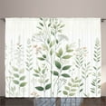 thumbnail image 1 of Ambesonne Green Curtains 2 Panel Set, Urban Jungle Leaves Dreamy, 108" x 63", Multicolor White, 1 of 2