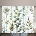 thumbnail image 1 of Ambesonne Green Curtains 2 Panel Set, Watercolor Look Urban Jungle, 108" x 84", Slate Brown White Khaki, 1 of 2