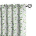 thumbnail image 1 of Ambesonne Green Curtains, Symmetrical Olive Leaves, Pair of 28"x84", Green, 1 of 5