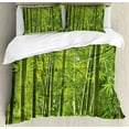 thumbnail image 1 of Ambesonne Green Duvet Cover Set, Exotic Tropical Asian Leaf, Queen, Green, 1 of 3